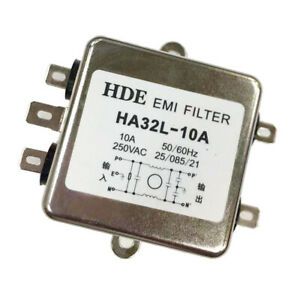 Single-phase EMI Power Filter, 10 Amp 250V 50Hz/60Hz Anti-interference