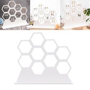 Acrylic Earring Holder Earring Stud Necklaces Organizer Shelf for 9 Earrings