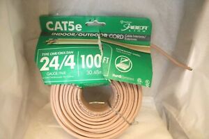 CAT5e Saber Link indoor/outdoor cord CMR/CMX-TAN 24/4 gauge 100ft computer