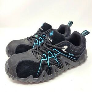Women&#039;s Terra Spider X Blue Black Suede Leather Safety Composite Toe Shoe 7.5