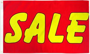 Sale Flag 2x3 Sale Banner Sign Bandera de Venta Advertising Sale Flag Red Yellow
