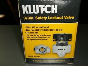Klutch Safety Lockout Valve - 3/8in. NPT, 145 PSI-Brand New