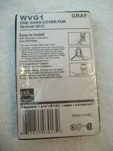 Appleton WVG1 Weatherproof Cover, 1 Gang, Vertical Mount; for Duplex GFCI, NEW