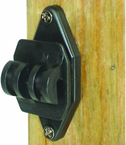 Field Guardian 100-Pack Wood Post Nail on Insulator for Hi-Tensile, Black
