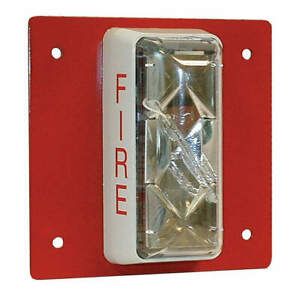 EDWARDS SIGNALING CS405-7A-T Strobe,Steel,Red