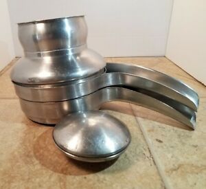 4 Pieces Antique Old Vtg Cream Separator Stainless Steel Cover Bowl Spouts Float
