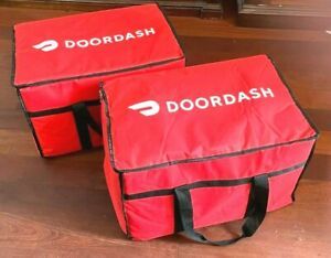Lot of 2 DOORDASH Large Insulated Catering Delivery Bags 22.5”x14”x13” Used Once