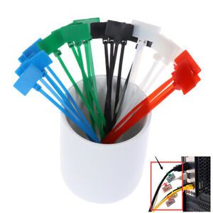 100Pcs 4*150mm Nylon Cable Ties tag markers Cable Tag self-locking Zip Ti SQi4LO