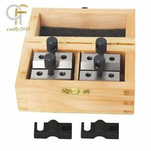 19/32&#034; Capacity Ultra Precision V Block &amp; Clamp Set 1-3/8&#034; x 1-3/8&#034; x 1-3/16&#034;