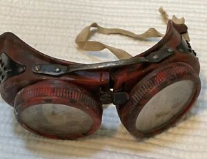 Vtg 40&#039;s Jackson Products USA 50-Series Welding/Safety Goggles Steam Punk Style