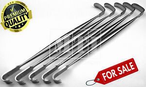 5x SENN MILLER hook retractor wound retractors 3 BLUNT prongs surgical