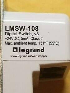 Wattstopper LeGrand LMSW-108-I DIGITAL SWITCH 8 BUTTON RJ--45 24VDC 5MA MAX
