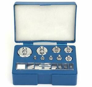 Precision Grams Calibration 17 Steel Pieces Weight Set 10mg - 100g Storage Case