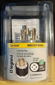 Single Legrand Pass &amp; Seymour Locking Plug L1430PCCV3 30A 125/250V, 3P, 4W
