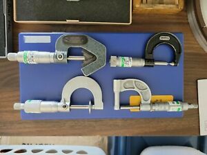 Micrometer lot 5 piece Mitutoyo Starett misc see pictures 