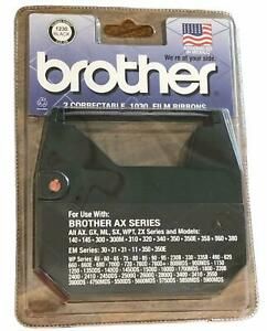 Brother 1230 Black AX Cartridge 2 Pack Correctable 1030 Film Ribbions New