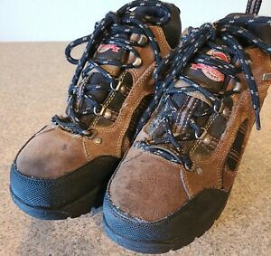 BRAHMA Province Steel Toe Work Boots Shoes Waterproof Brown Leather Men Size 9.5