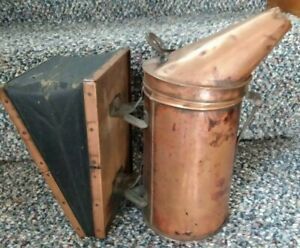 Vintage Copper Bee Hive Smoker- Root