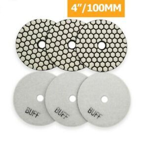 White Buff Dry Polishing Pads Stone Resin Bond Sanding Disc Flexible Polisher