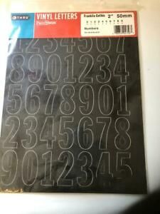 PermaSign Vinyl Numbers 2&#034; Franklin Gothic - BLACK PO-192-N