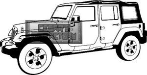 Jeep Clipart-Vector DXF SVG EPS AI PNG Graphic