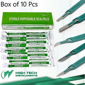 Disposable Scalpels #10 #11 #12 #15 #16 Tempered Stainless Steel Blades Sterile