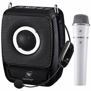 Wireless Voice Amplifier Portable PA System with Wireless Mics - 25W