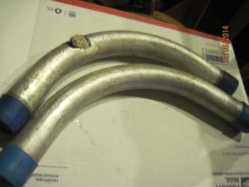 Lot of 2 rigid conduit elbow, 90 deg, conduit size 1&#034;, aluminum for sale