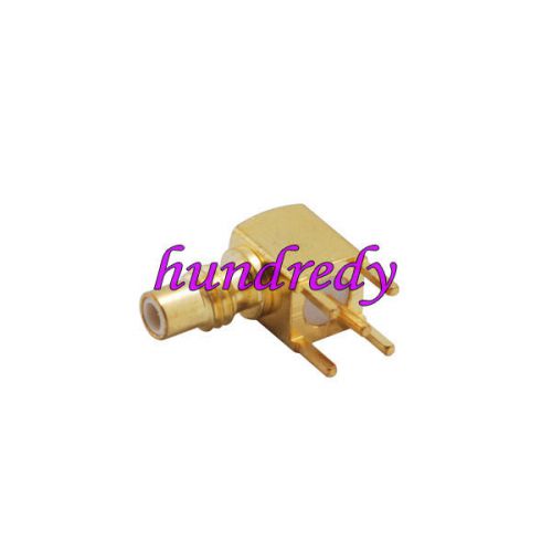 SMC jack RF connector PCB mount right angle goldplated connector hot