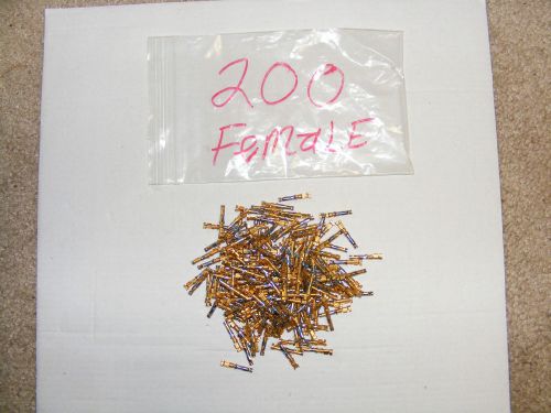 (200) FEMALE AMP # 66101-3 CONTACT PINS