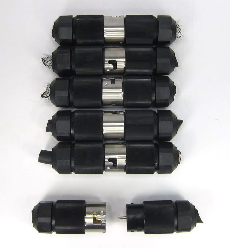 Lot of 6__ hubbell cs-8364l &amp; cs-8365l 250v 50a 3p 4w twist lock connector pairs for sale