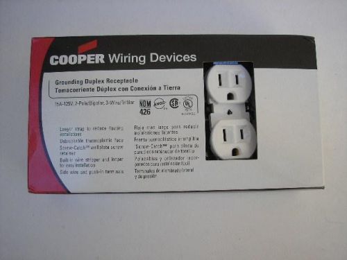 New 10-Pack of Cooper Grounding Duplex Receptacles 270W 15A-125V