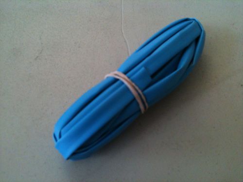1/4&#034; id / 6.5mm thermosleeve blue polyolefin 2:1 heat shrink tubing- 50&#039; section for sale