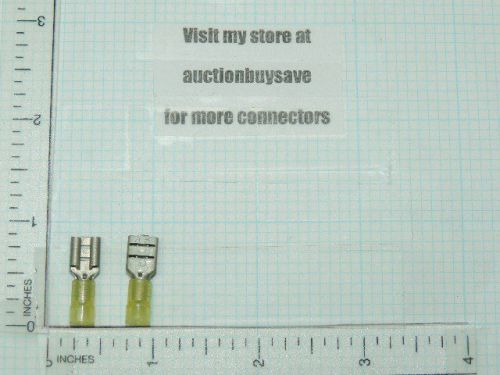 50 Female Quick Disconnect Terminals Molex P-2142 14-12 wire .250&#034; Yellow