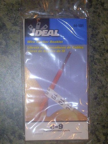 IDEAL 44-101 Wire Marker Booklet 0-9 BRAND NEW!!!
