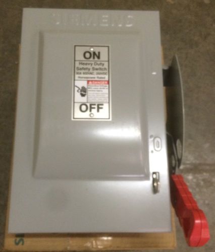 New Siemens 30 Amp 600 Volt Non Fusible Disconnect Switch HNF361