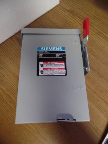 SIEMENS LNF222R 2 POLE 60 AMP SAFETY SWITCH NONFUSABLE NEW