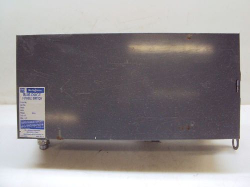 WESTINGHOUSE 60 AMP BUS DUCT FUSIBLE SWITCH ITAP-362 W/FUSES (USED)