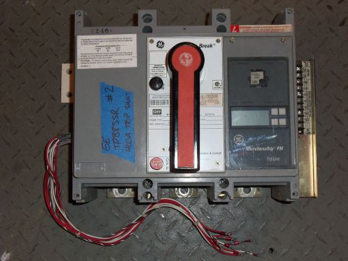 Ge power break tp tp88ssr 400 amp micro versa trip air breaker aux tp88ss lsig for sale