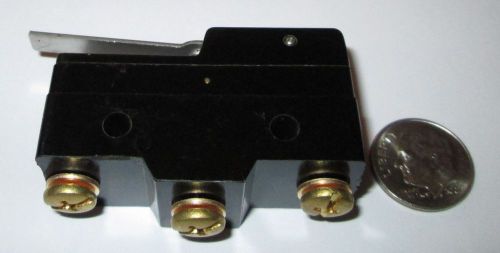 Micro (snap-action) limit switch w/flat actuator  spdt rated 15 amp nos for sale