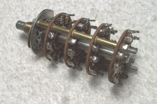 Four pole /Twelve position &#039;shorting&#039; rotary switch w/movable stop