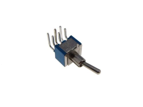 5pcs 6-pin dpdt toggle switch - blue - panel mount type  on-on right angle for sale