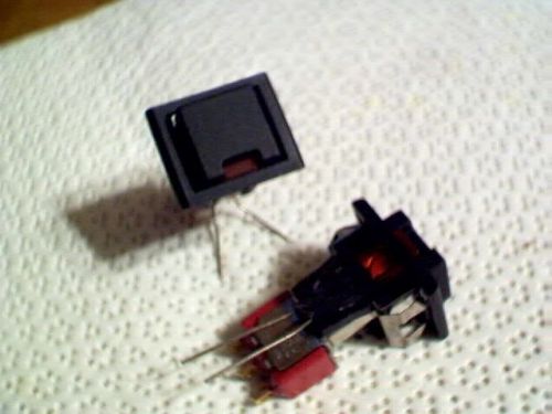 2 C&amp;K 8161 1PDT push on push off switch with red led snap fit .5 x .6 &#034; hole