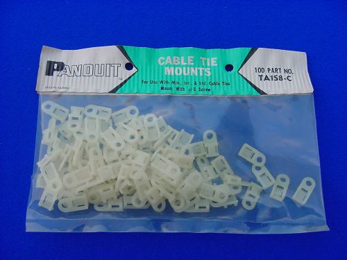 100 new panduit cable tie mounts part # ta1s8-c        free shipping for sale