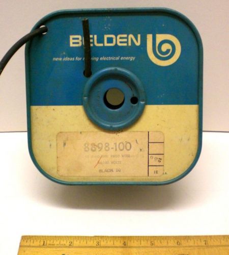 1 Partial Roll BELDEN Black 18 AWG Test Prod Wire 10,000 Volts Made in USA