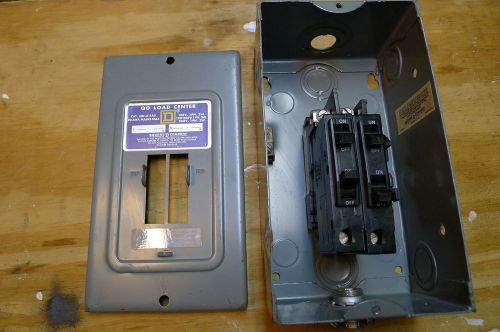 Square D 2 pole loadcenter, includes circuit breakers, cat# QO-2-4AS, 70 amp