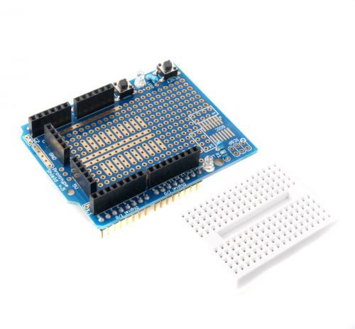 Prototype shield with mini breadboard for arduino (official arduino boards) for sale