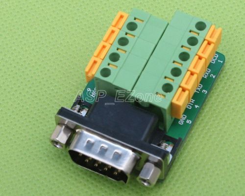 Hot DB9-G6 DB9 Nut Type Connector 9Pin Male Adapter RS232 to Terminal