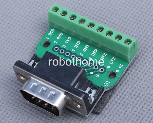 Db9-g1 db9 teeth type connector 9pin male adapter trustworthy rs232 to terminal for sale