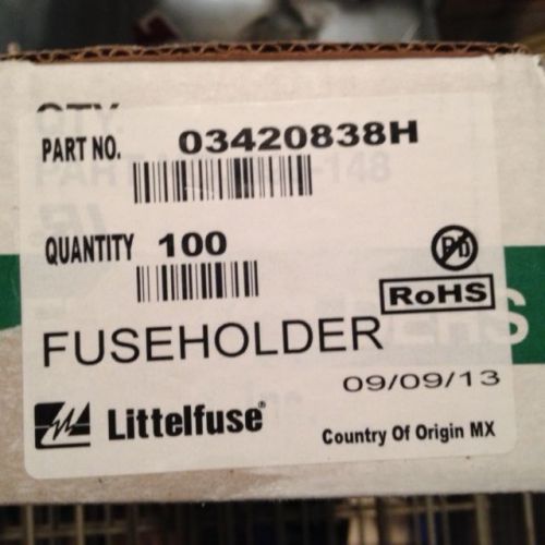 Littlefuse 03420838h panel mount fuse holder package of 100pcs for sale